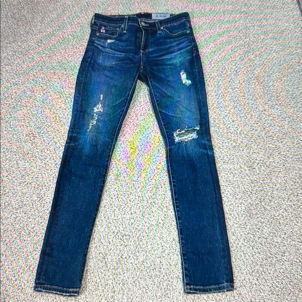 AG Super Skinny The Legging Ankle Jean, 25R - Picture 1 of 16